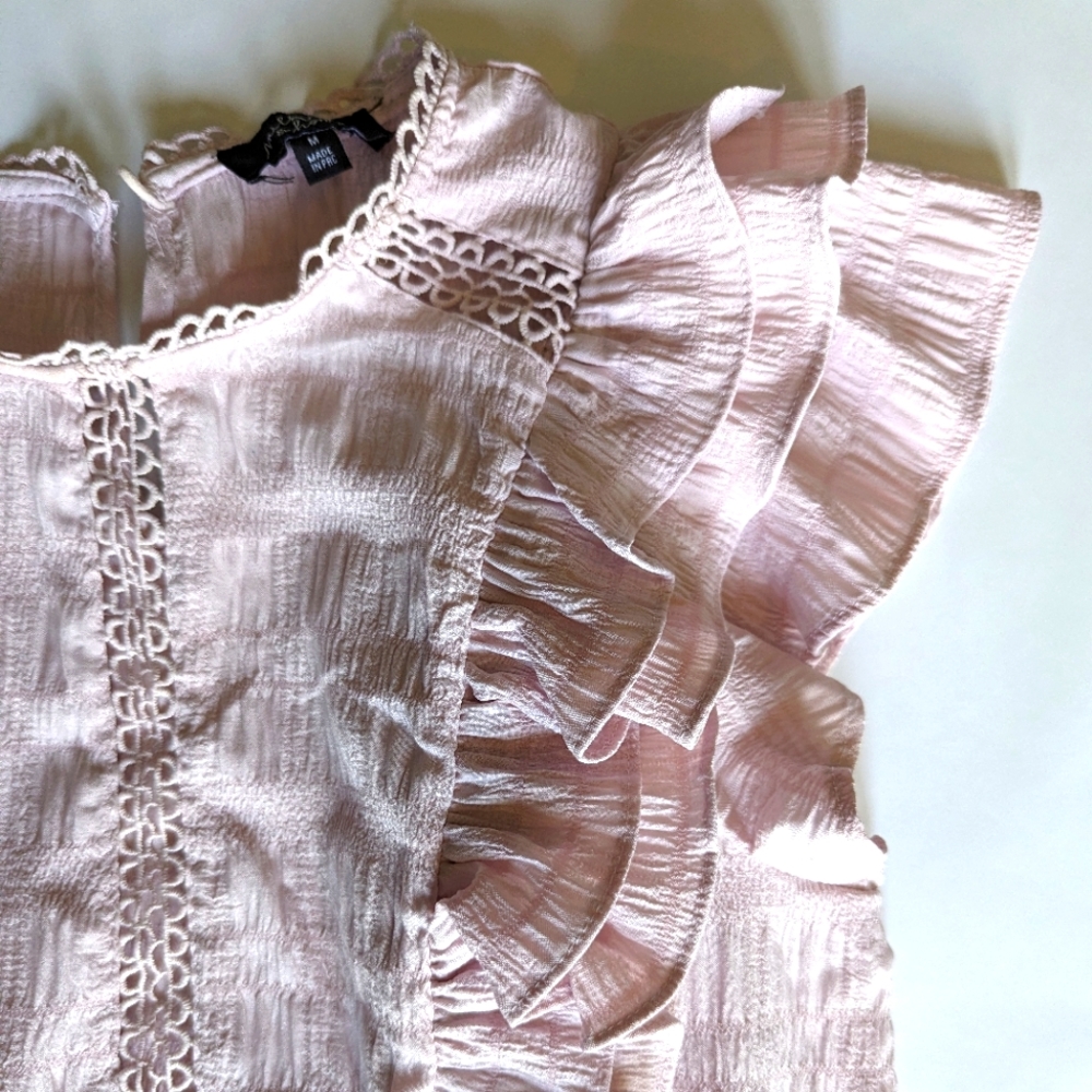 Milk & Honey Pink Ruffle Top |Size M